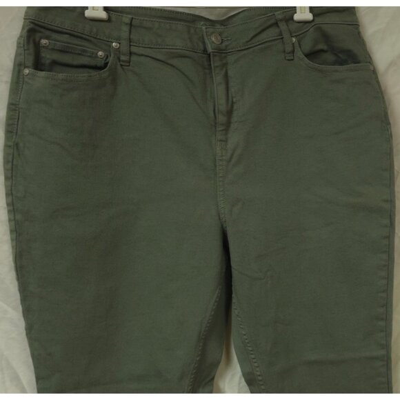 Candace Cameron Bure Womens Plus Sz 18W Green Stretch Denim Jeans 38x27 - Picture 2 of 12